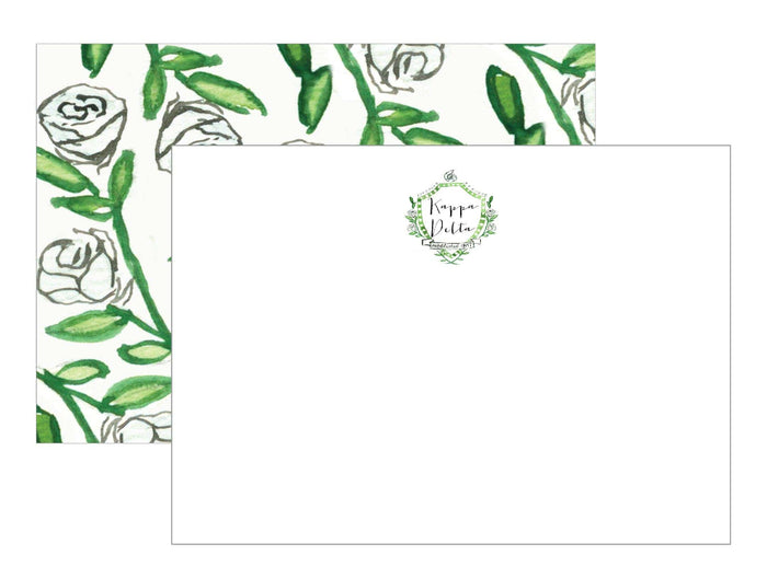 Over The Moon Greek Kappa Delta Sorority & Greek MOTIF Notecards