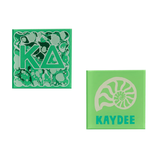 Over The Moon Greek Sorority Reversible Acrylic Marbled Coaster