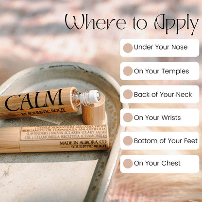Soulistic Root - Essential Oils & Self Care Gifts - Calm Essential Oil Roller | Natural Essential Oil Roller