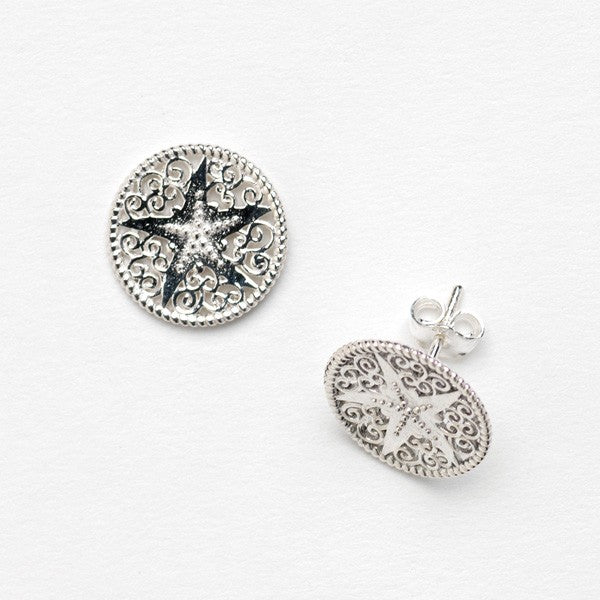 Southern Gates Sterling Silver Harbor Series Starfish Post Earring