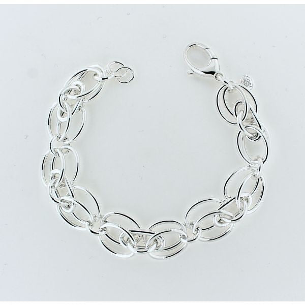 Southern Gates Sterling Silver Double Oval Link Bracelet