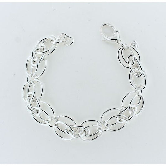 Southern Gates Sterling Silver Double Oval Link Bracelet