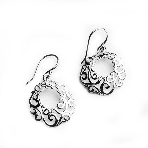 Southern Gates Sterling Silver Open Scroll Earrings