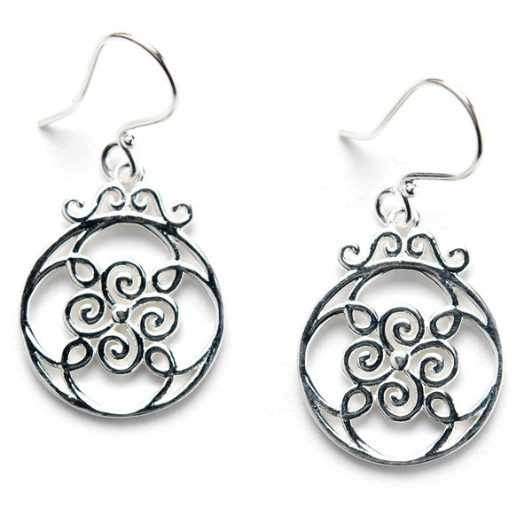 Southern Gates Sterling Silver Open Swirl Earrings