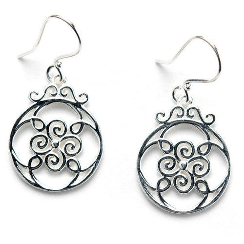 Southern Gates Sterling Silver Open Swirl Earrings