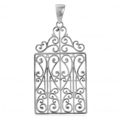 Southern Gates Sterling Silver Scroll Top Gate Pendant