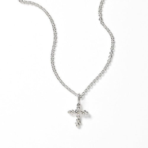 Southern Gates Sterling Silver Scrolling Vine Cross Necklace