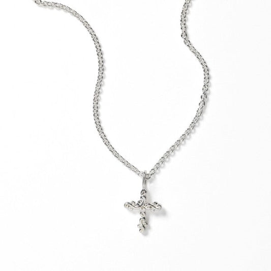 Southern Gates Sterling Silver Scrolling Vine Cross Necklace