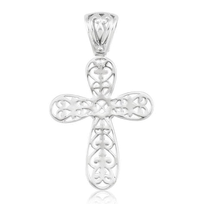 Southern Gates Sterling Silver Tiny Filigree Cross Pendant