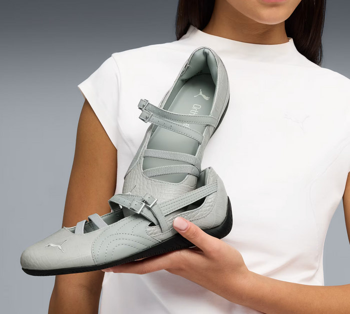 Puma - Speedcat Ballet Flats (White/Vapor Gray)