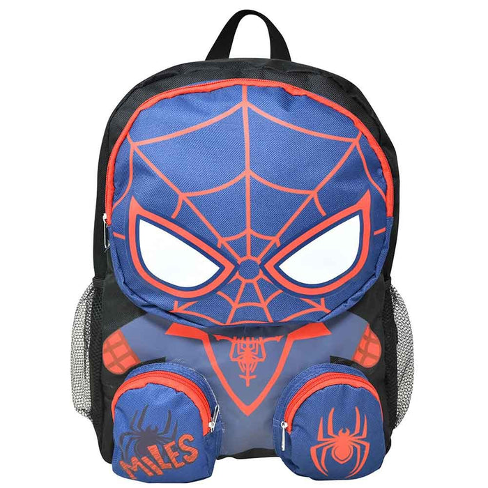 Spidey & Friends "Miles" Front Body 16" Backpack with 3 Zipper Pockets