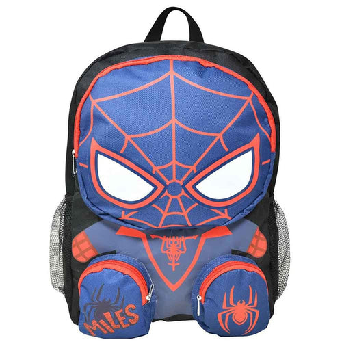 Spidey & Friends "Miles" Front Body 16" Backpack with 3 Zipper Pockets