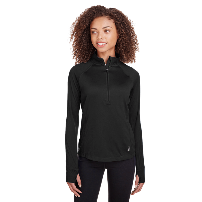 Black / XS Custom Spyder Ladies' Freestyle Half-Zip Pullover - Corporate Gifts