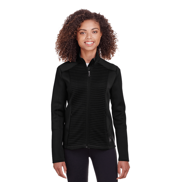 Black / SM Custom Spyder Ladies' Venom Full-Zip Jacket - Corporate Gifts