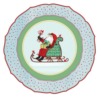 Hester & Cook Christmas St. Nick Sleigh Placemats Diecut