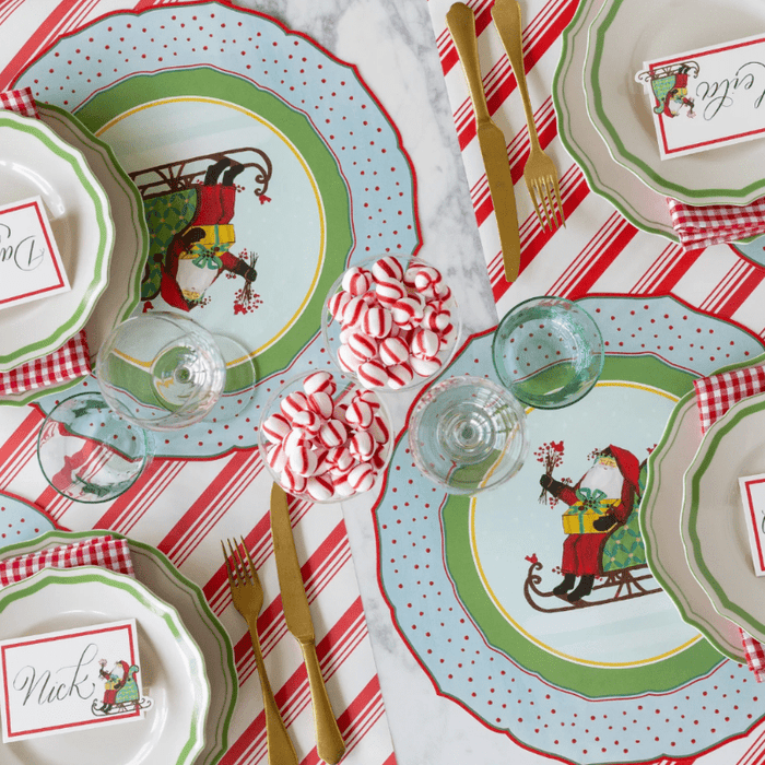 Hester & Cook Christmas St. Nick Sleigh Placemats Diecut