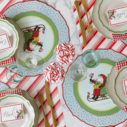 Hester & Cook Christmas St. Nick Sleigh Placemats Diecut