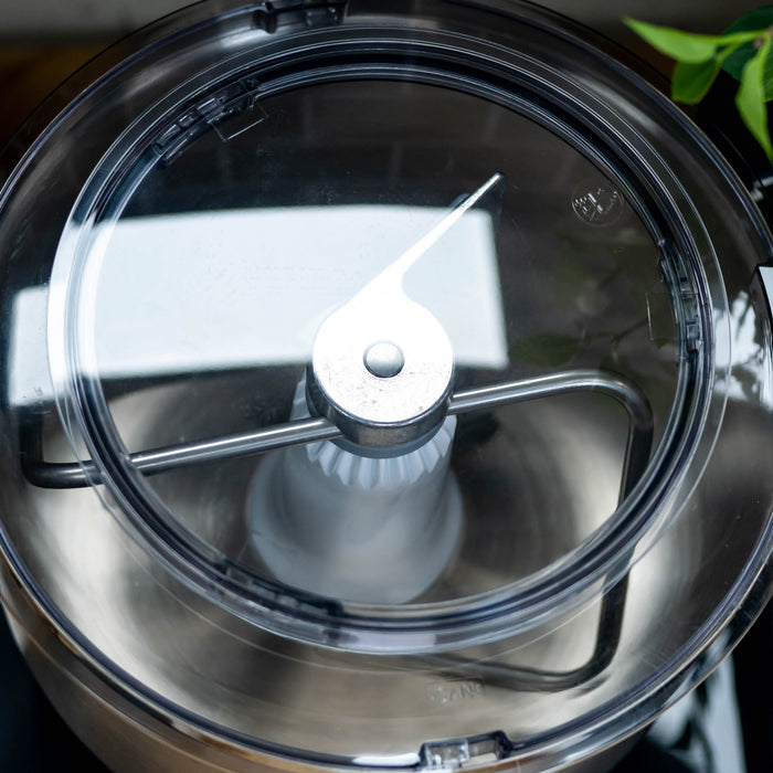 Bosch black stainless steel bowl with lid and dough hook