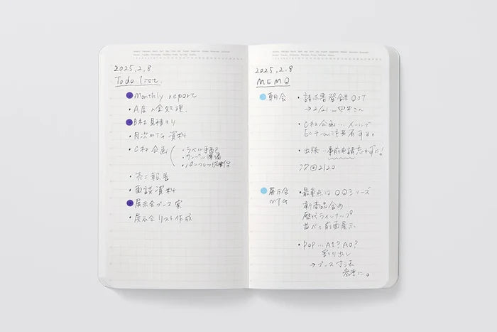 Stalogy A6 Editor's Series 1/2 Year Notebook (Grid Paper Notebook)