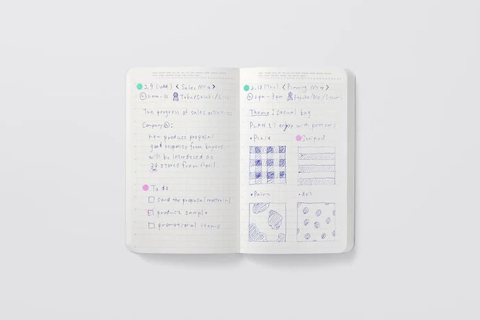 Stalogy A6 Editor's Series 1/2 Year Slim Notebook (Grid Paper Notebook)