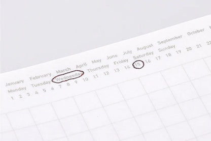 Stalogy A6 Editor's Series 365 Days Notebook (Grid Paper Notebook)