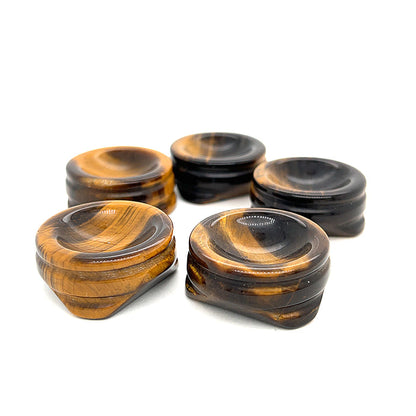 One Tiger Eye Gemstone Sphere Stand