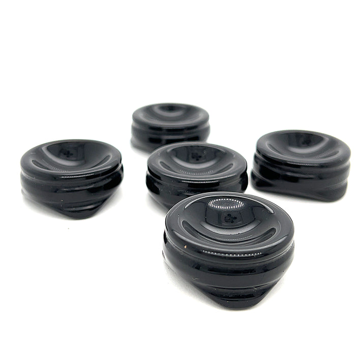 One Black Obsidian Gemstone Sphere Stand