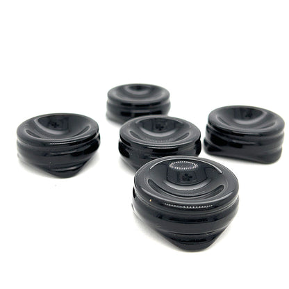 One Black Obsidian Gemstone Sphere Stand