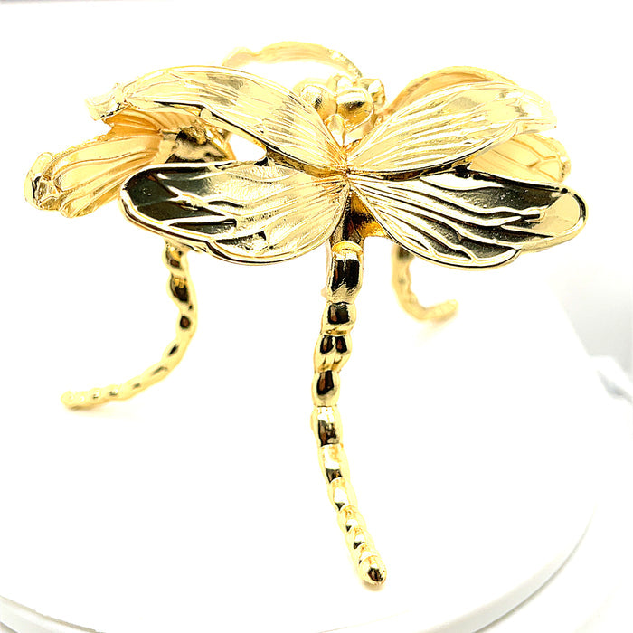 One Gold Dragonfly Sphere Stand
