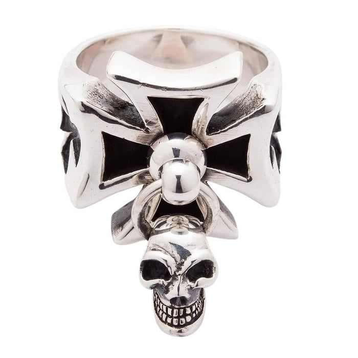 Top view highlighting the 25mm dimensions of the iron cross ring
