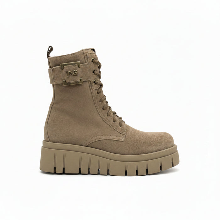 Suede lace up Bootie Argilla