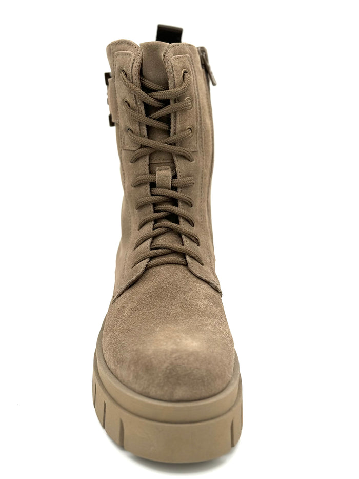 Suede lace up Bootie Argilla