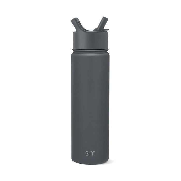 Graphite Custom Summit Water Bottle With Straw Lid - 22oz - Corporate Gifts