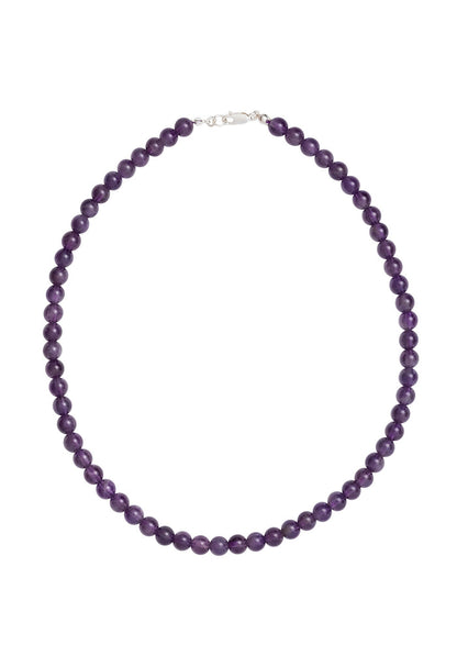 Sun Ray Necklace Amethyst Silver 6mm