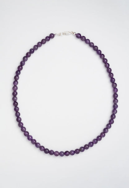 Sun Ray Necklace Amethyst Silver 6mm