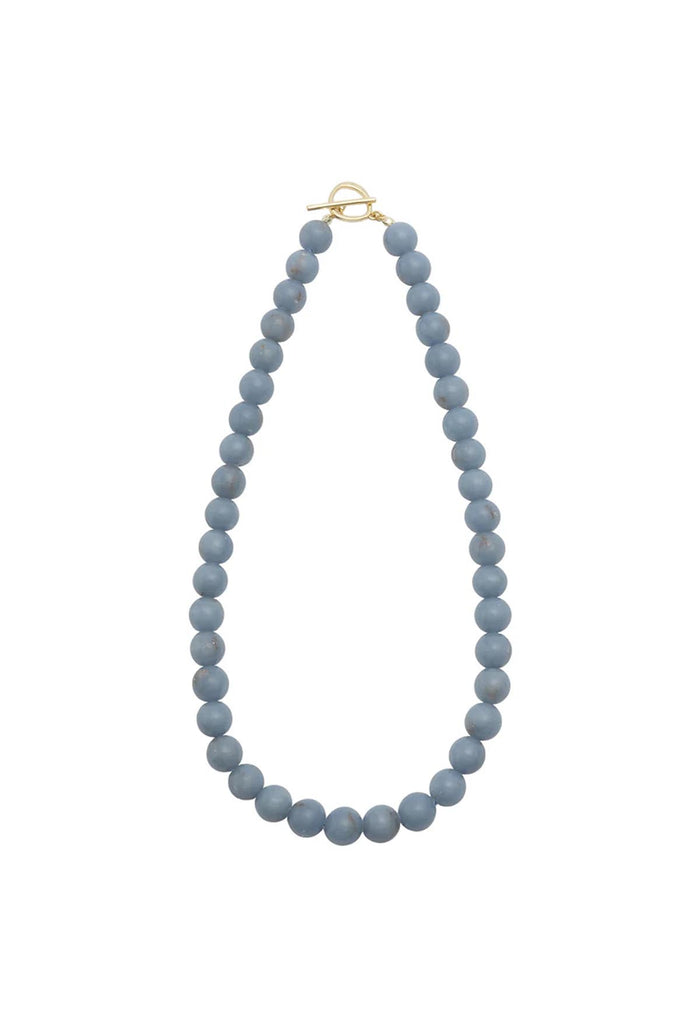 Sun Ray Necklace Angelite Gold 10mm