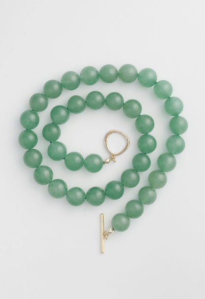 Sun Ray Necklace Aventurine Gold 10mm