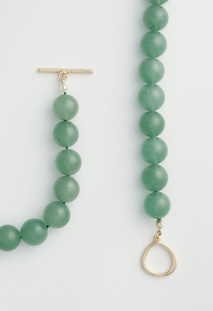 Sun Ray Necklace Aventurine Gold 10mm