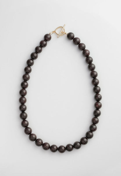 Sun Ray Necklace Garnet Gold 10mm