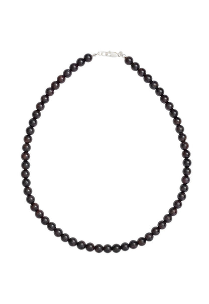 Sun Ray Necklace Garnet Silver 6mm