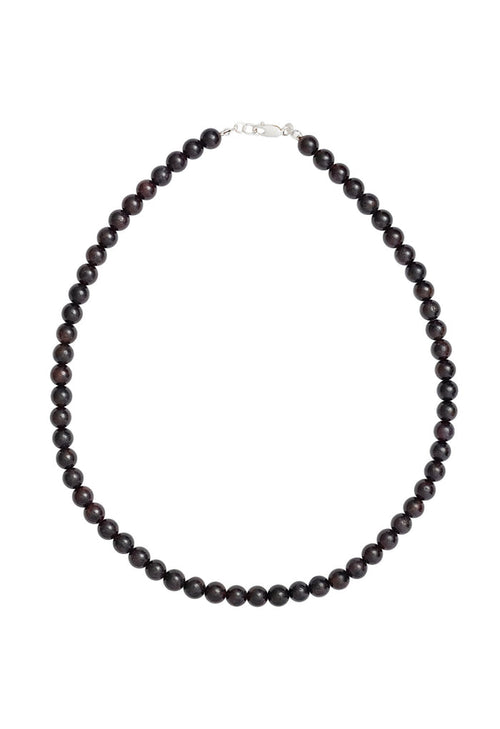 Sun Ray Necklace Garnet Silver 6mm