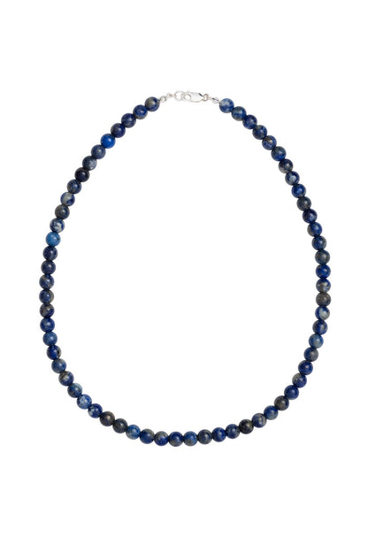 Sun Ray Necklace Lapis Silver 6mm