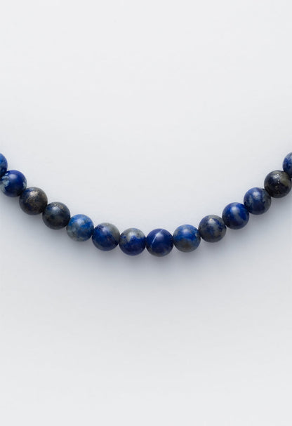 Sun Ray Necklace Lapis Silver 6mm