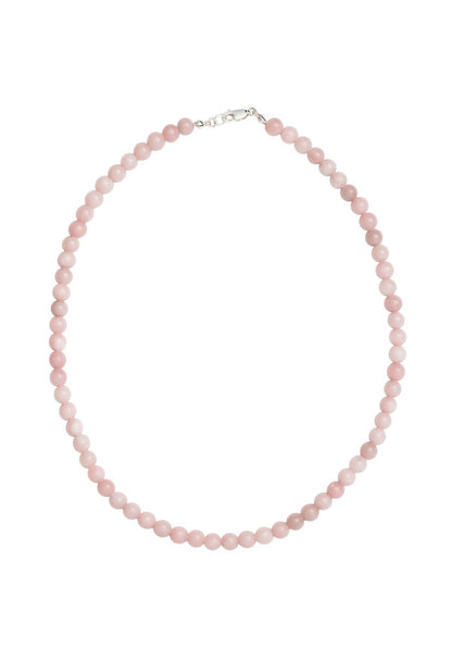 Sun Ray Necklace Pink Opal Silver 6mm