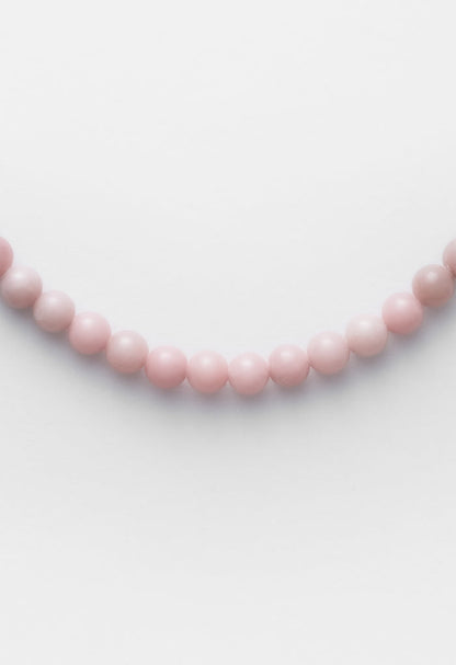 Sun Ray Necklace Pink Opal Silver 6mm