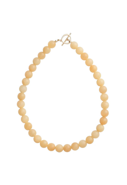 Sun Ray Necklace Yellow Jade Gold 10mm