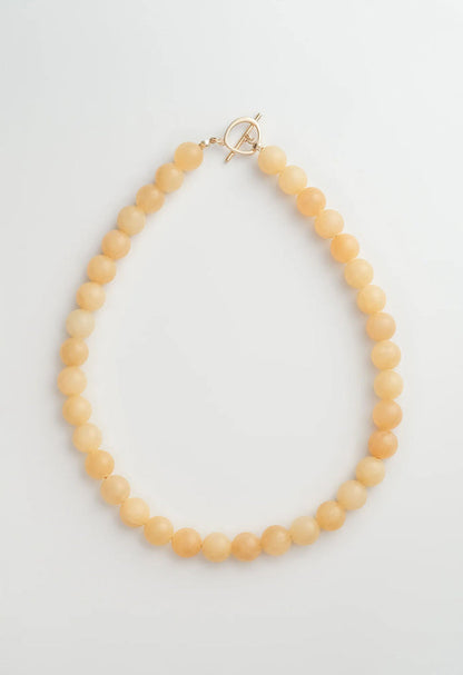 Sun Ray Necklace Yellow Jade Gold 10mm
