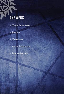 Supernatural Join The Hunt Pop Quiz Trivia Deck
