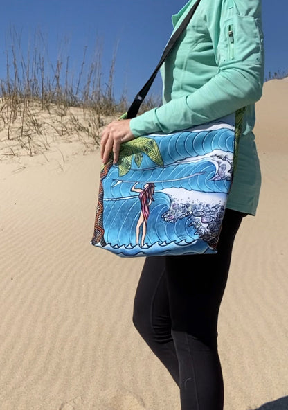Surfer Girl Tote Beach Bag