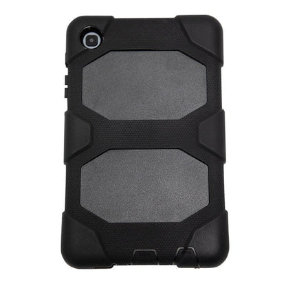 A rugged Tablet Case for Galaxy Tab A7 Lite with reinforced corners, textured grip, and multi-layer protection. Displayed from the back, the camera lens is visible in the top left corner.
